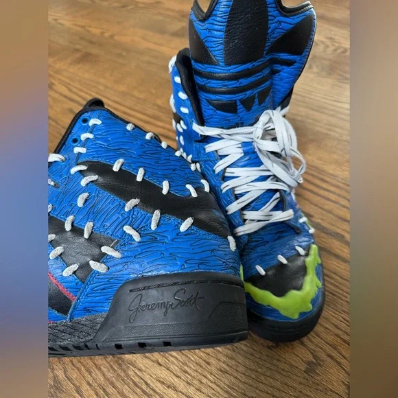 Adidas x Jeremy Scott Madballs Frankenstein Rare Hi-Top Sneakers Size 11 - Picture 8 of 9